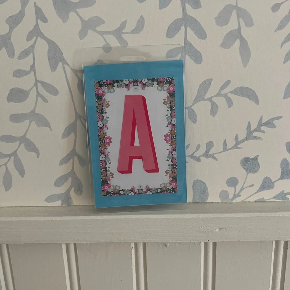 Pink Floral Letter L Wall Decor